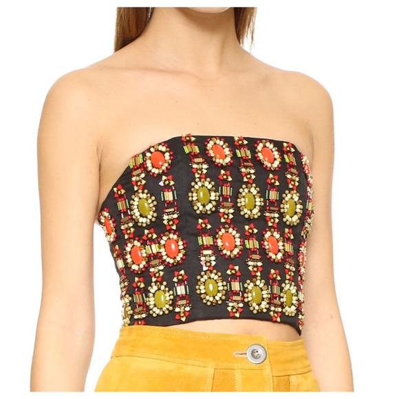 ALICE + OLIVIA Saraphina Beaded Cropped Top - Picture 7 of 15